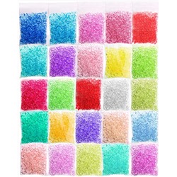 Korlon 25 Pack Slime Fishbowl Beads, 10.5 Oz Crunchy Slime Beads Slushie Beads for Homemade Slime, DIY Craft, Doll Filling, Plastic Beads for Crafts (25 Color)