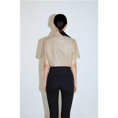 Camisa de piel Beige