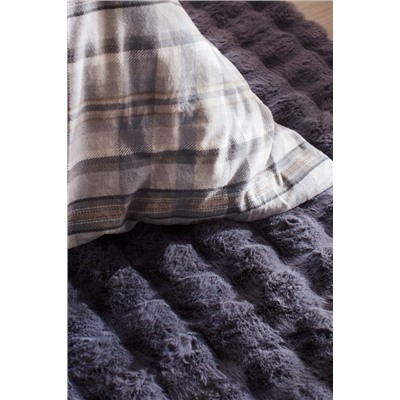 Tristan King Size %100 Pamuk Flanel Nevresim Takımı - Gri