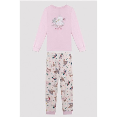 Penti Kız Çocuk Sweet Home Uzun Kollu Pijama Takımı PN3PLOXC23SK-MIX