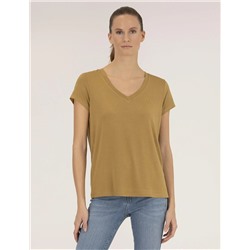 Yeşil Comfort Fit V Yaka Basic Tişört