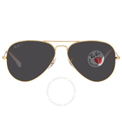 Aviator Classic Polarized Black Pilot Unisex Sunglasses Ray Ban
