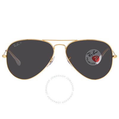Aviator Classic Polarized Black Pilot Unisex Sunglasses Ray Ban
