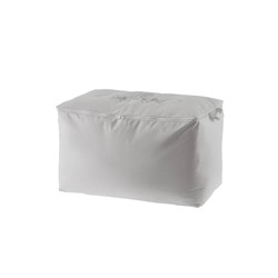 Çiçek Desen Baskılı Hurç - Gri - 64x41x35 cm
