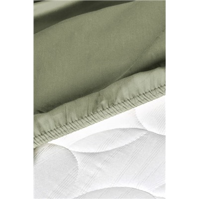 Ciel King Size %100 Pamuk Lastikli Saten Çarşaf - Haki