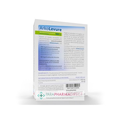 ArkoPharma ArkoLevure Levure Revivifiable 250mg 30 gélules