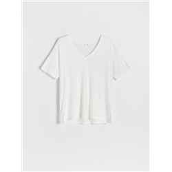 Bluse aus Leinenmischung