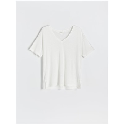 Bluse aus Leinenmischung