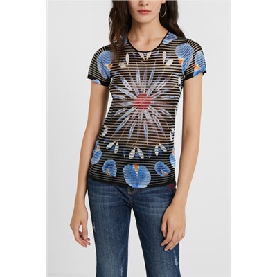 Camiseta punto mandala floral