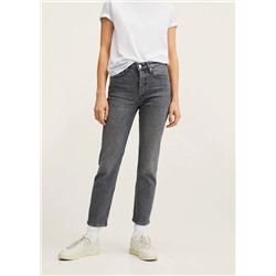 Vaqueros slim tiro medio crop -  Mujer | MANGO OUTLET España