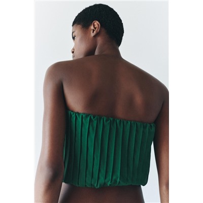 PLEATED BANDEAU TOP