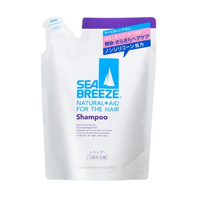 SHISEIDO Шампунь для мужчин для жирных волос SEA BREEZE аромат морской свежести  мягкая упаковка   400мл