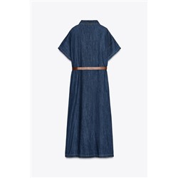 Z1975 DENIM MIDI DRESS WITH BELT
