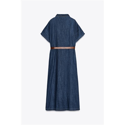 Z1975 DENIM MIDI DRESS WITH BELT
