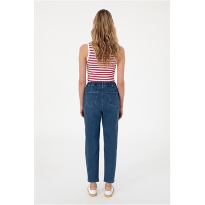 Kadın Açık Mavi Carrot Fit Jean Pantolon