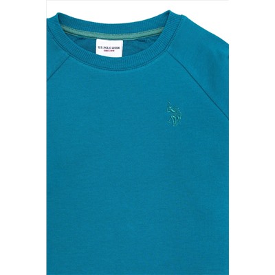 Erkek Çocuk Petrol Basic Sweatshirt