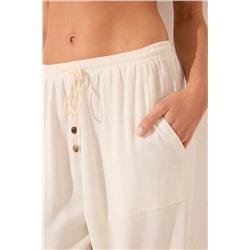 Pantalón Capri lino blanco