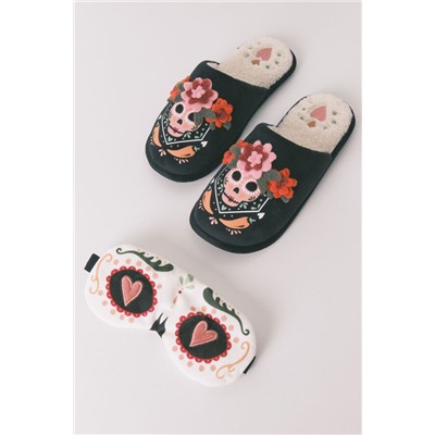 Zapatillas casa print 3D calaveras mexicanas