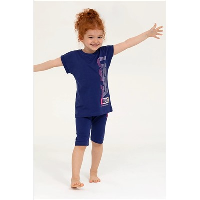 Kız Çocuk Lacivert Pijama Takımı