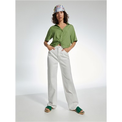 Bluse mit dekorativem Knotendetail