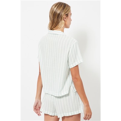 Camisa de pijama - Verde agua