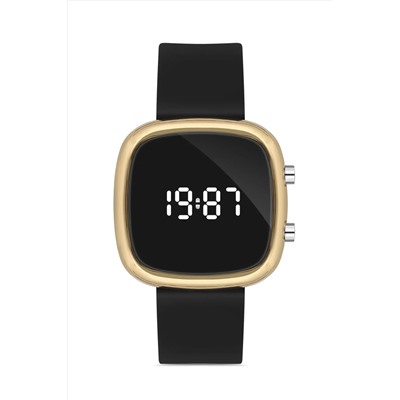 Aqua Di Polo 1987, Siyah Silikon Dijital Led Unisex Kol Saati Apwr032702
