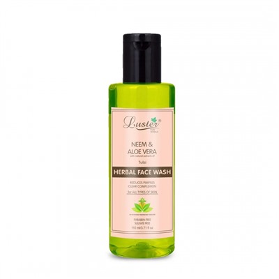 LUSTER Neem &amp; Aloe Vera Herbal Face Wash Гель для умывания с экстрактами Алоэ Вера и нима 110мл