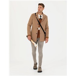 Camel Ex. Slim Fit Kaşe Kaban