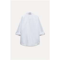 POPLIN SHIRT WITH SIDE STRIPE
