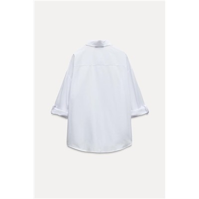 POPLIN SHIRT WITH SIDE STRIPE