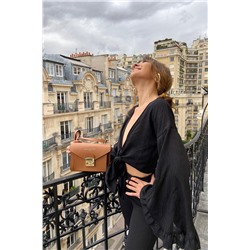 Bandolera de piel Vic Camel