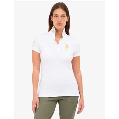 USPA METALLIC PRINT POLO SHIRT