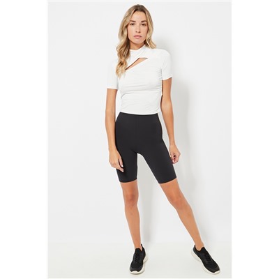 Leggings ciclista de compresión cintura alta - Negro