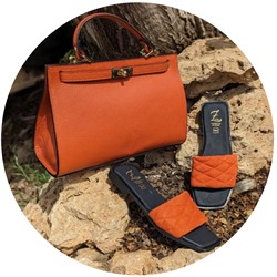 Ab.Zapatos 3420 MANDARINA+Ab.Zapatos PELLE Birkin/2 (720) ОРАНЖЕВЫЙ АКЦИЯ
