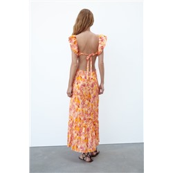 RUFFLED MIDI DRESS