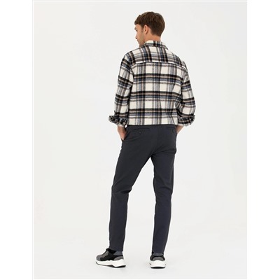 Lacivert Slim Fit Kanvas Pantolon