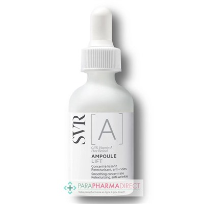 SVR [A] Ampoule Lift - Concentré Lissant, Retexturisant, Anti-rides 30 ml