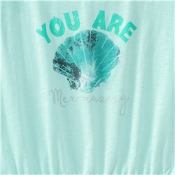Mädchen T-Shirt mit Muschel-Print