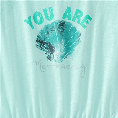 Mädchen T-Shirt mit Muschel-Print