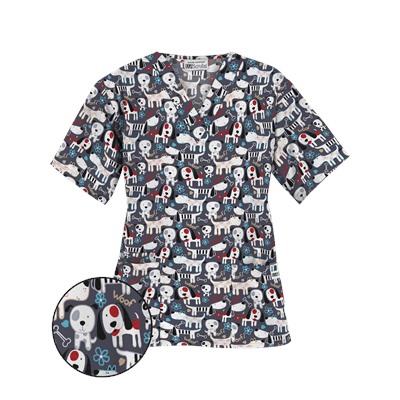 UA Puppy Love Granite Scrub Top