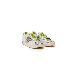 Zapatillas leopardo cordones flúor