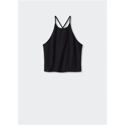 Top punto cuello halter