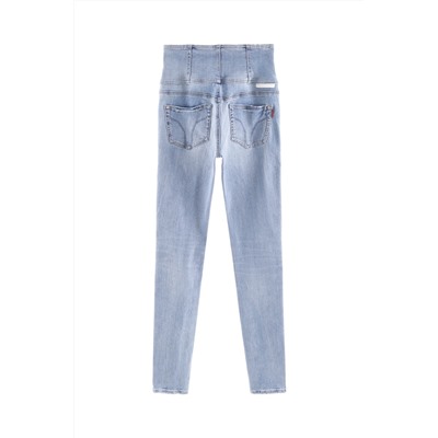 Vaquero skinny fit de tiro alto Azul
