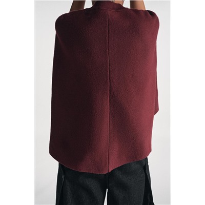 KNITTED CAPE COAT