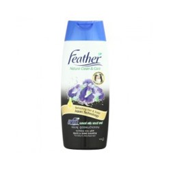 Шампунь с мотыльковым горошком для блеска темных волос Feather 340 мл / Feather Nature Clean & Care Black & Shine Shampoo 340 ml