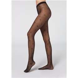 Transparente Strumpfhose 30 Denier mit Sternzeichen