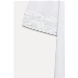 T-SHIRT WITH RHINESTONE CUFFS