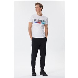 Lee Cooper Carter Erkek O Yaka T-shirt Beyaz 222 LCM 242068