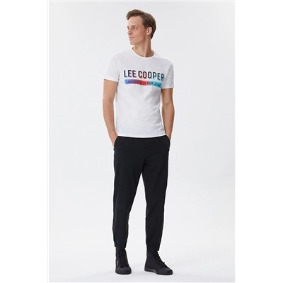 Lee Cooper Carter Erkek O Yaka T-shirt Beyaz 222 LCM 242068