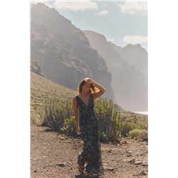 LONG FLORAL TULLE DRESS